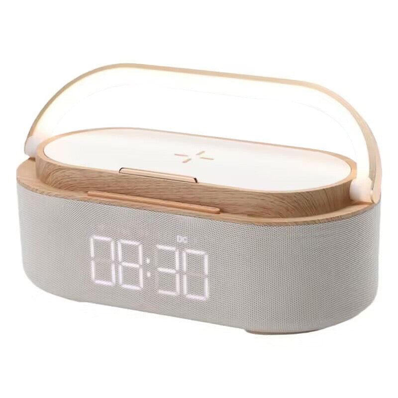 S29 6 In 1 Wireless Charging Pad +Bluetooth Speaker + Display Clock (5 - 9 Working Days Delivery)