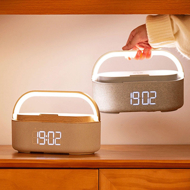 S29 6 In 1 Wireless Charging Pad +Bluetooth Speaker + Display Clock (5 - 9 Working Days Delivery)