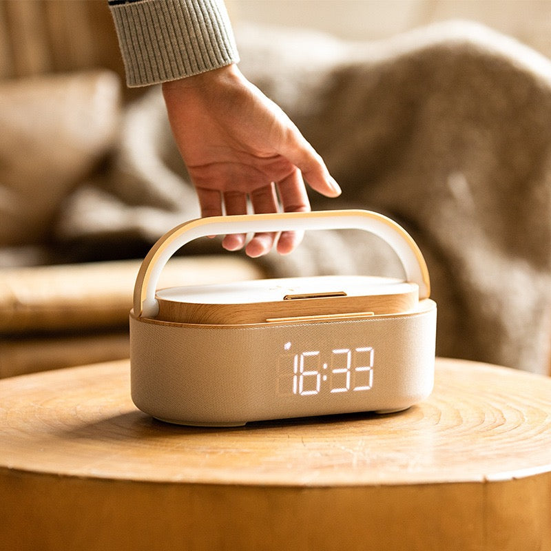 S29 6 In 1 Wireless Charging Pad +Bluetooth Speaker + Display Clock (5 - 9 Working Days Delivery)