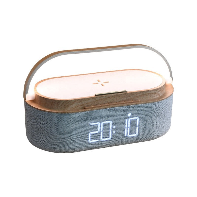 S29 6 In 1 Wireless Charging Pad +Bluetooth Speaker + Display Clock (5 - 9 Working Days Delivery)