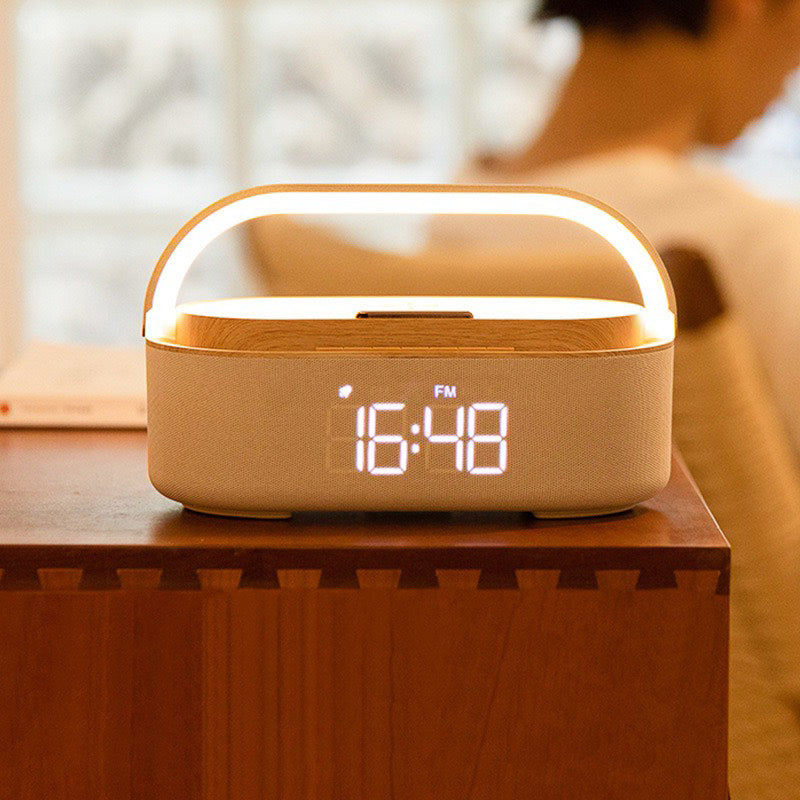 S29 6 In 1 Wireless Charging Pad +Bluetooth Speaker + Display Clock (5 - 9 Working Days Delivery)