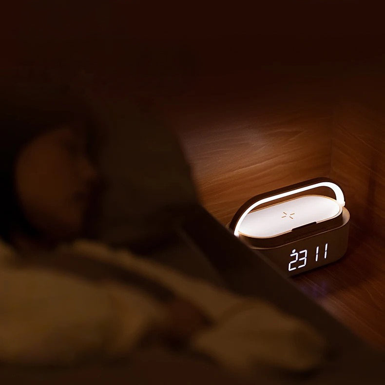 S29 6 In 1 Wireless Charging Pad +Bluetooth Speaker + Display Clock (5 - 9 Working Days Delivery)