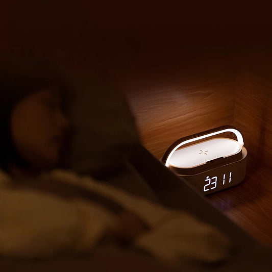 S29 6 In 1 Wireless Charging Pad +Bluetooth Speaker + Display Clock (5 - 9 Working Days Delivery)