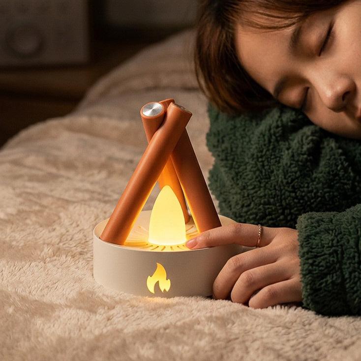 Modern Campfire 2 in 1 White Noise Player + LED Night Lamp (5-9 Working Days Delivery)