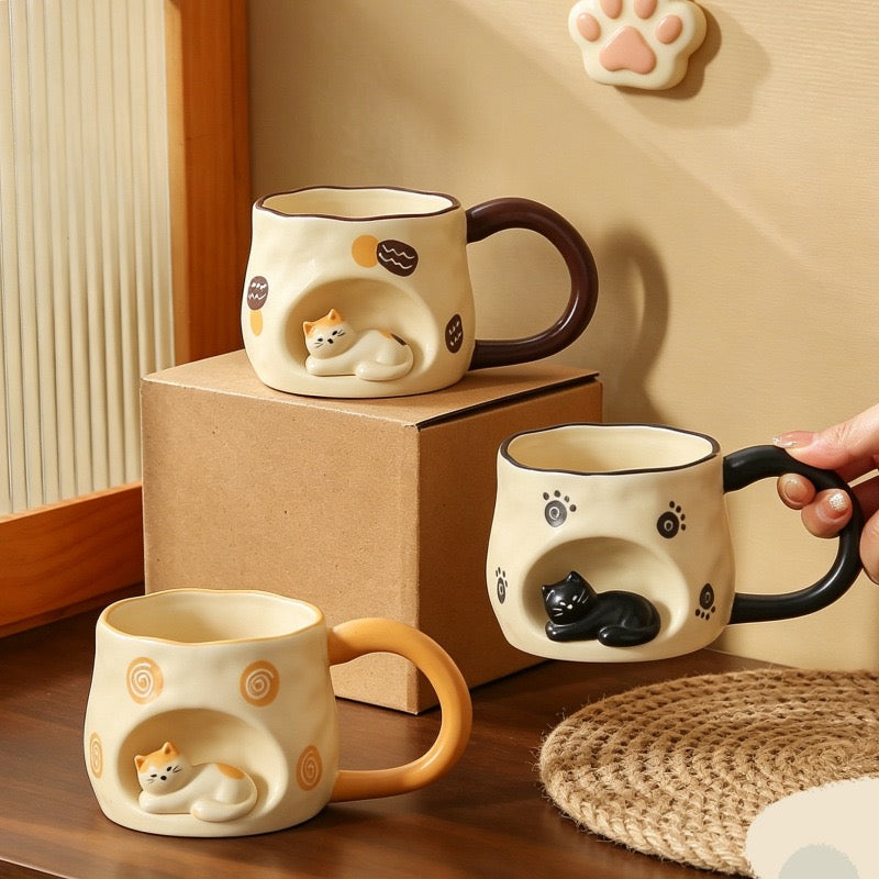 Comfy Kitty Coffee Mug (5-9 Working Days Delivery)
