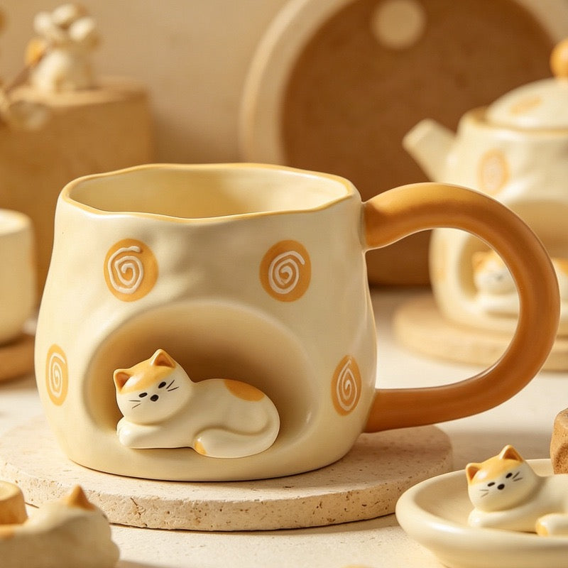 Comfy Kitty Coffee Mug (5-9 Working Days Delivery)