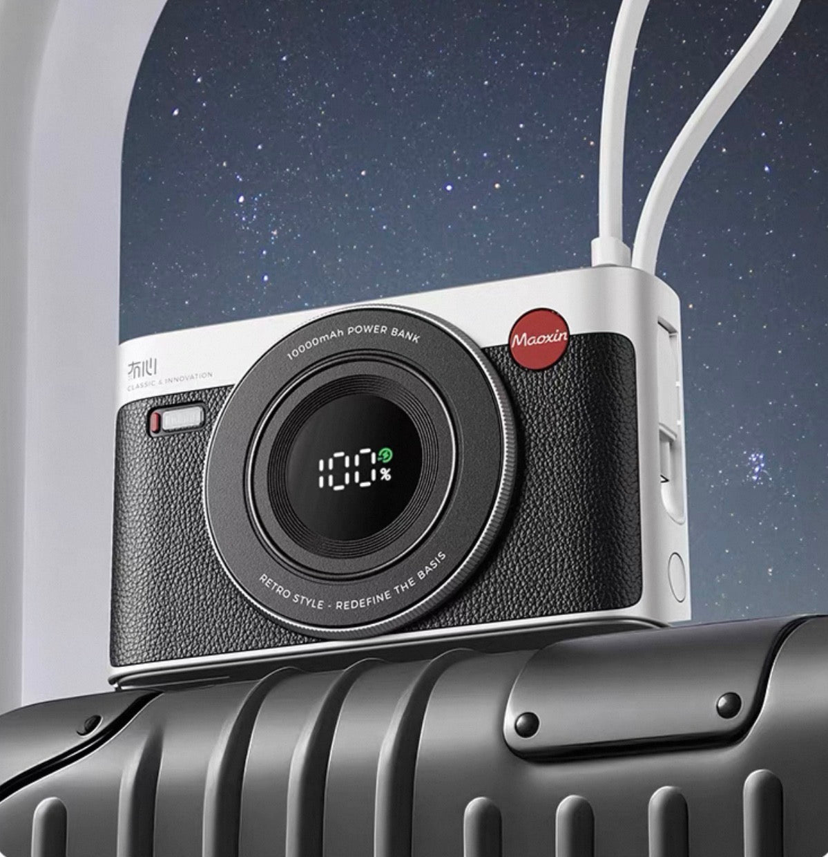 LiberFeel V3 Retro Camera Powerbank 10000mAh With Wireless Charging (5-9 Working Days Delivery)