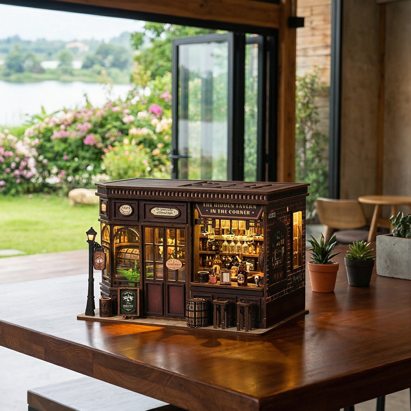DIY Self-Assembled Miniature Kit - Corner Tavern & Cafe (5-9 Working Days Delivery)