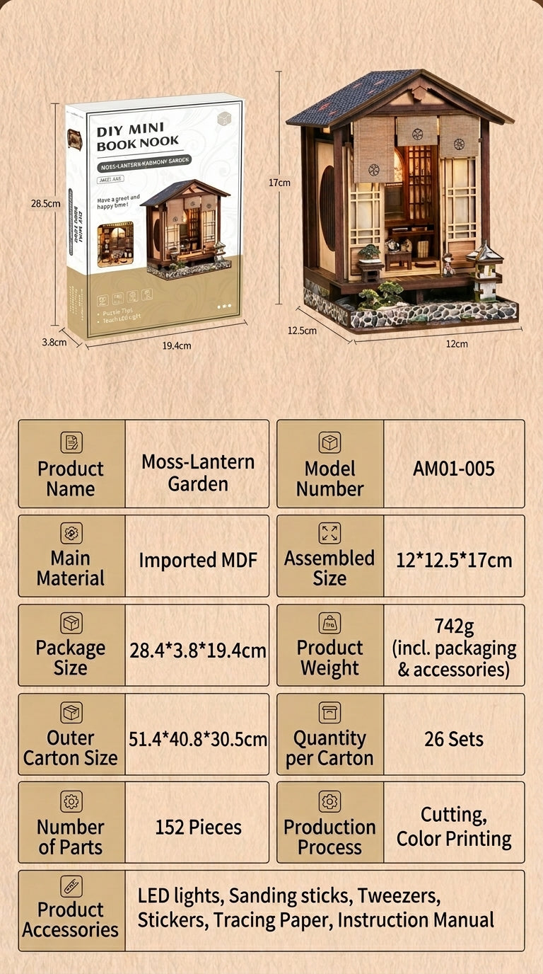 DIY Self-Assembled Miniature Kit - Japanese Book House (5-9 Working Days Delivery)
