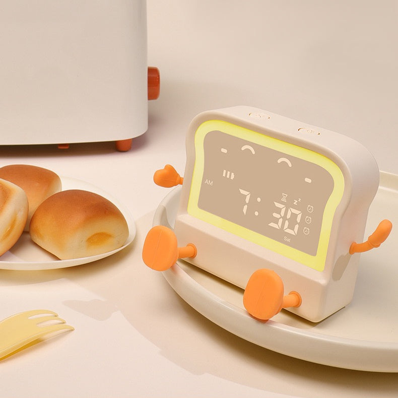 Cute Toast Alarm Clock (5 - 9 Working Days Delivery)