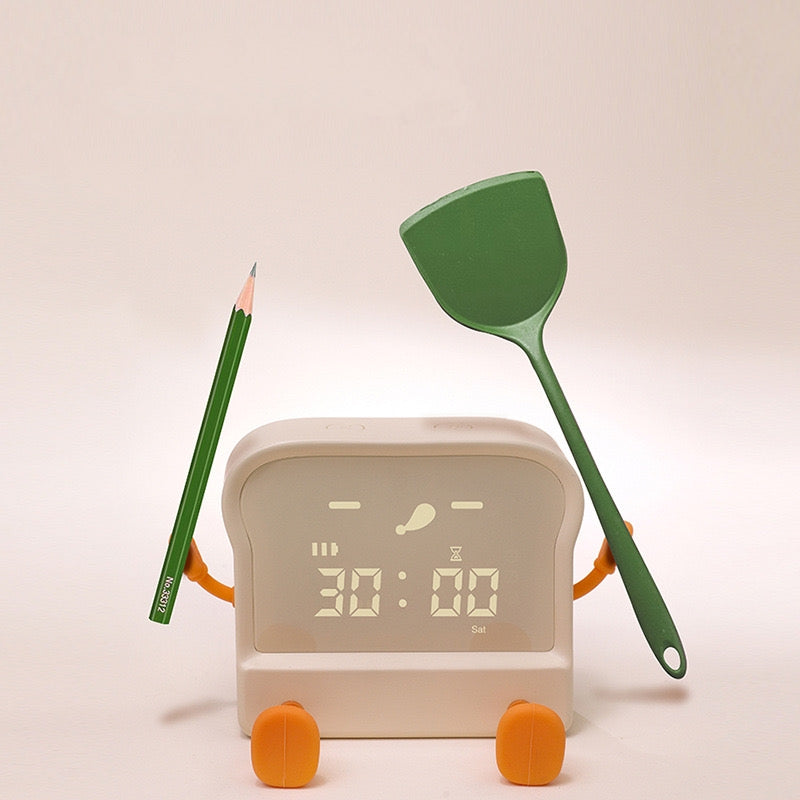 Cute Toast Alarm Clock (5 - 9 Working Days Delivery)
