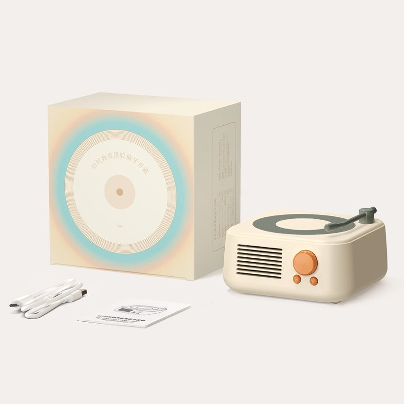 << READY STOCK >> Round X17 Vintage Vinyl Player Bluetooth Speaker