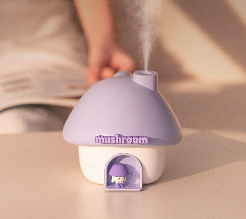 Mushroom Cottage Rechargeable Humidifier With Projector Background (5-9 Working Days Delivery)