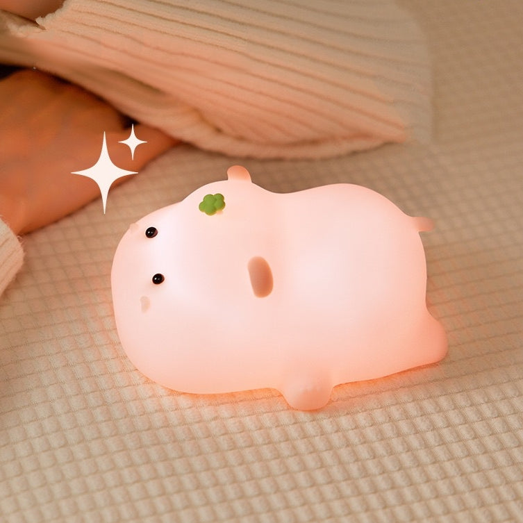 Pink Baby Hippo LED Night Lamp (5-9 WORKING DAYS DELIVERY)