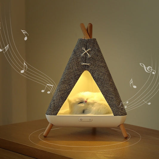 << READY STOCK >> Cat-In-A-Hut Bluetooth Speaker + LED Night Lamp