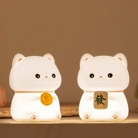 << READY STOCK >> Chubby Prosperity Cat LED Night Lamp