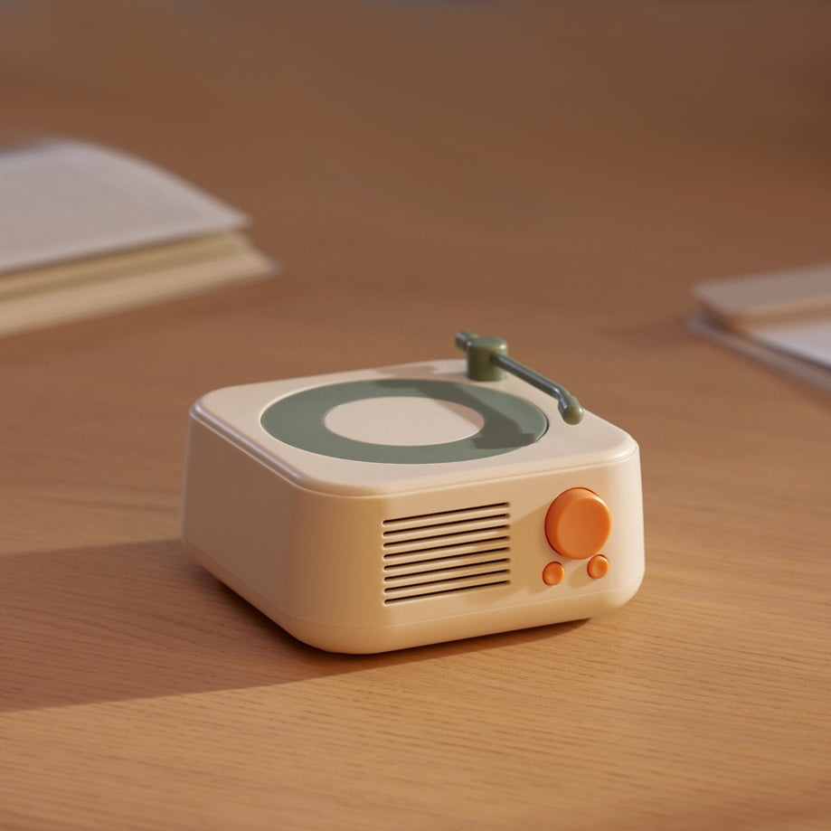 << READY STOCK >> Round X17 Vintage Vinyl Player Bluetooth Speaker
