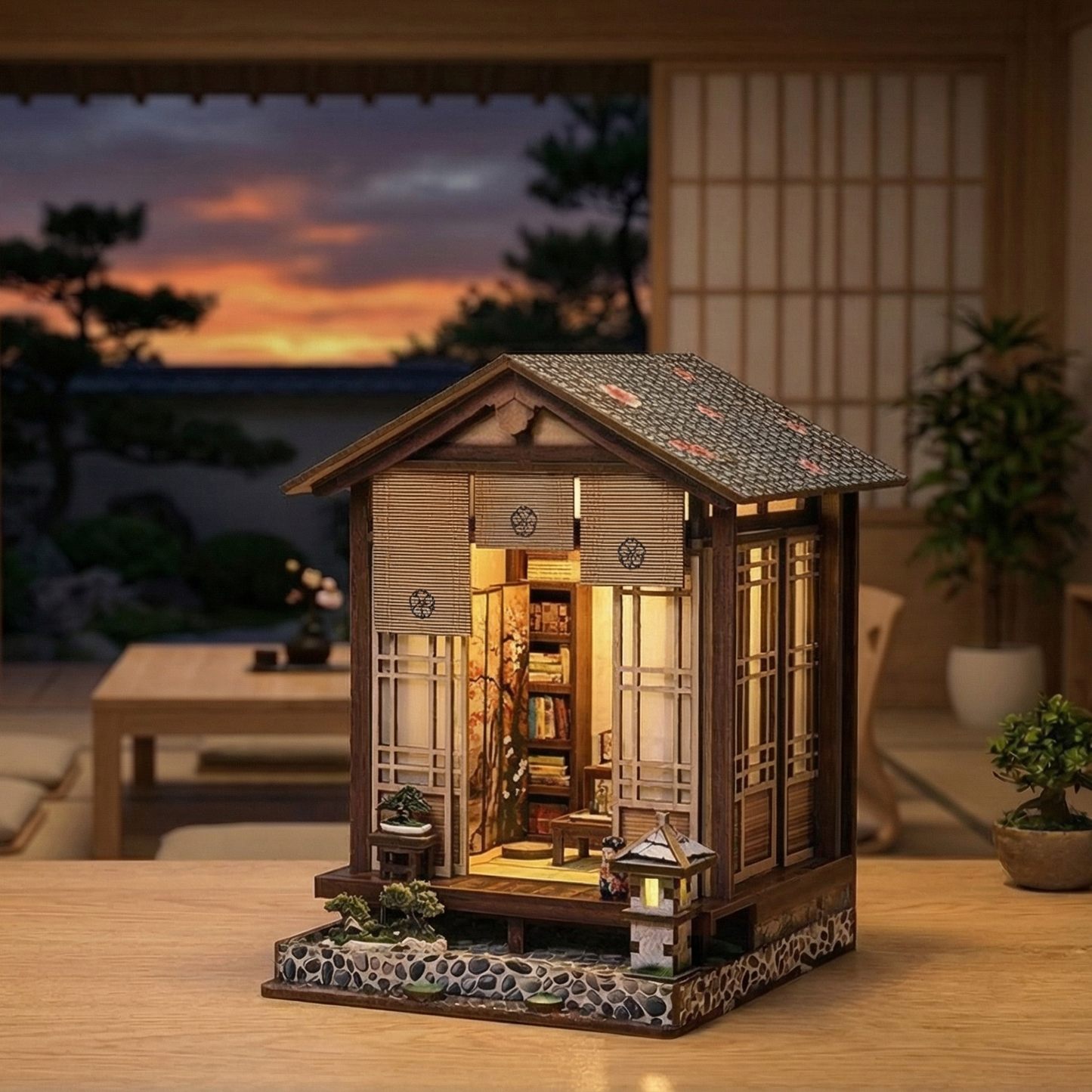 DIY Self-Assembled Miniature Kit - Japanese Book House (5-9 Working Days Delivery)