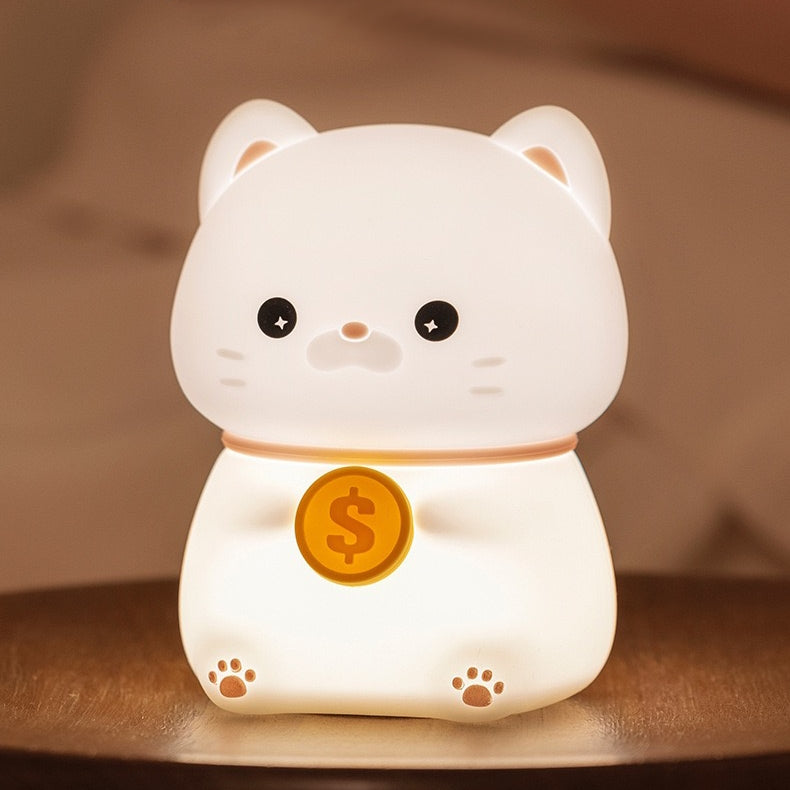 << 1-4 DAYS DELIVERY >> Chubby Prosperity Cat LED Night Lamp