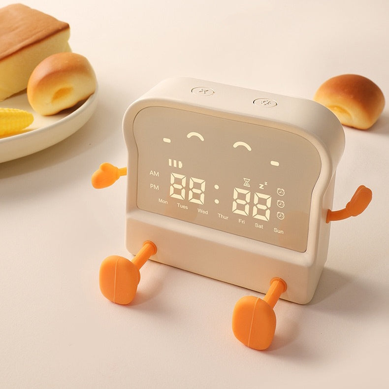 Cute Toast Alarm Clock (5 - 9 Working Days Delivery)
