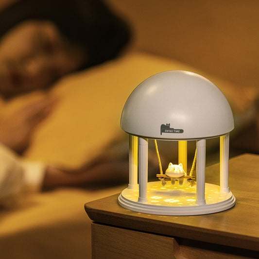 << READY STOCK >> Kitty In A Swing Bluetooth Speaker + Projection Night Lamp