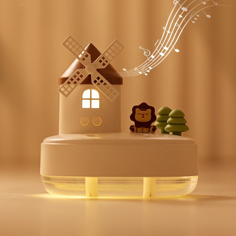 << READY STOCK >> Windmill 2 in 1 Rechargeable Humidifier + Music Box
