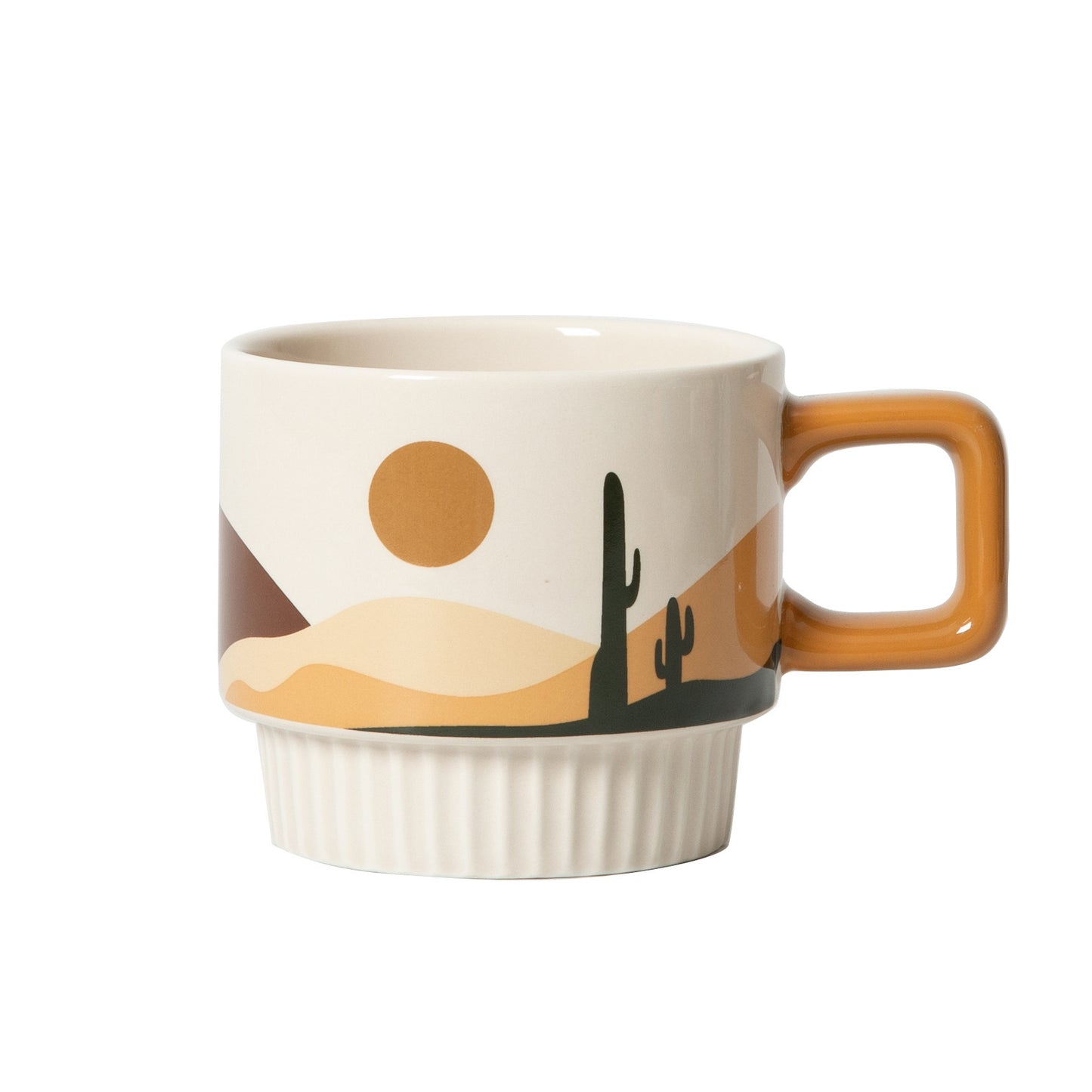 Minimal Flat-Design Ceramic Coffee Mug  (5-9 WORKING DAYS DELIVERY)