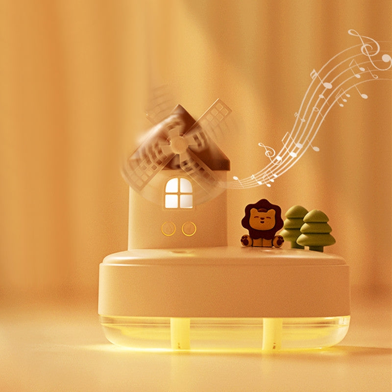 << READY STOCK >> Windmill 2 in 1 Rechargeable Humidifier + Music Box