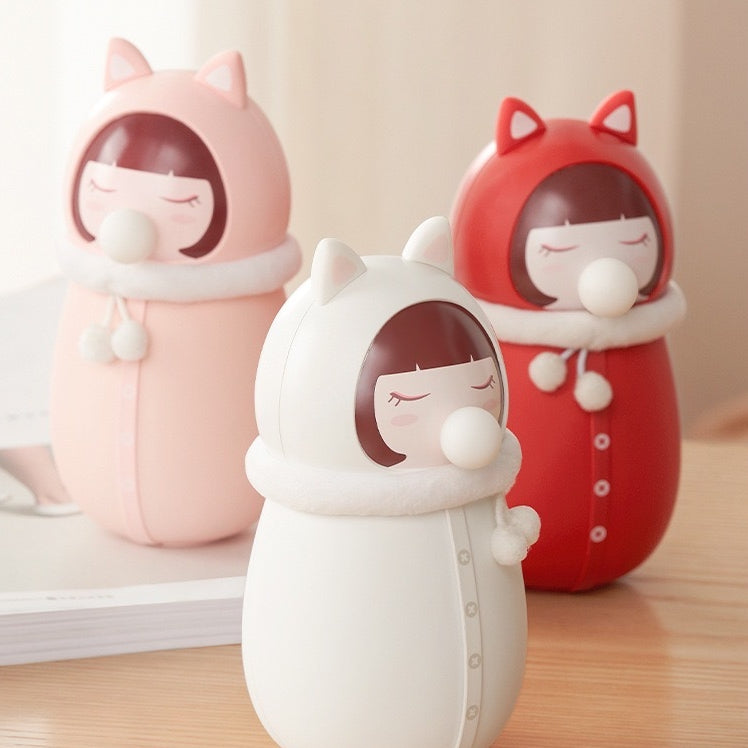 Hooded-Girl 2 in 1 Powerbank + Handwarmer  (5-9 WORKING DAYS DELIVERY)