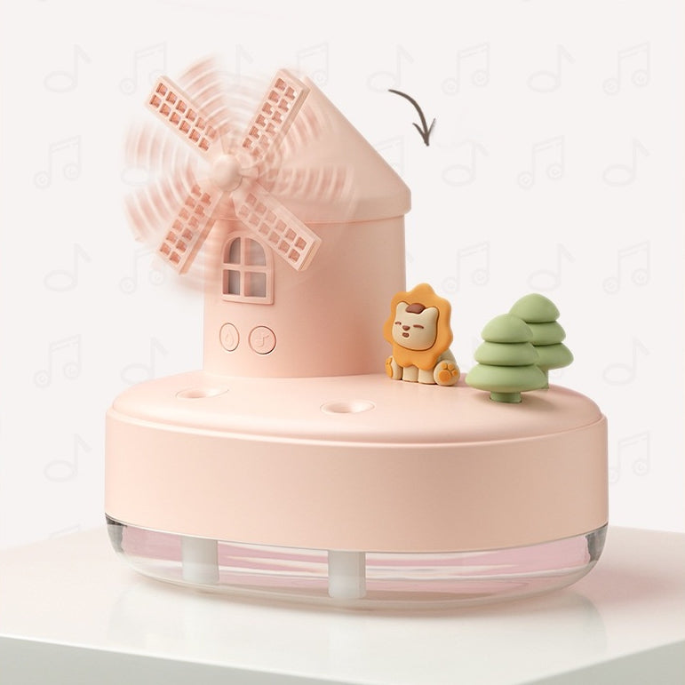 << READY STOCK >> Windmill 2 in 1 Rechargeable Humidifier + Music Box