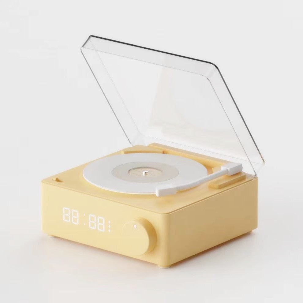 Classic Vinyl Player Bluetooth Speaker With Clock (5 - 9 Working Days Delivery)